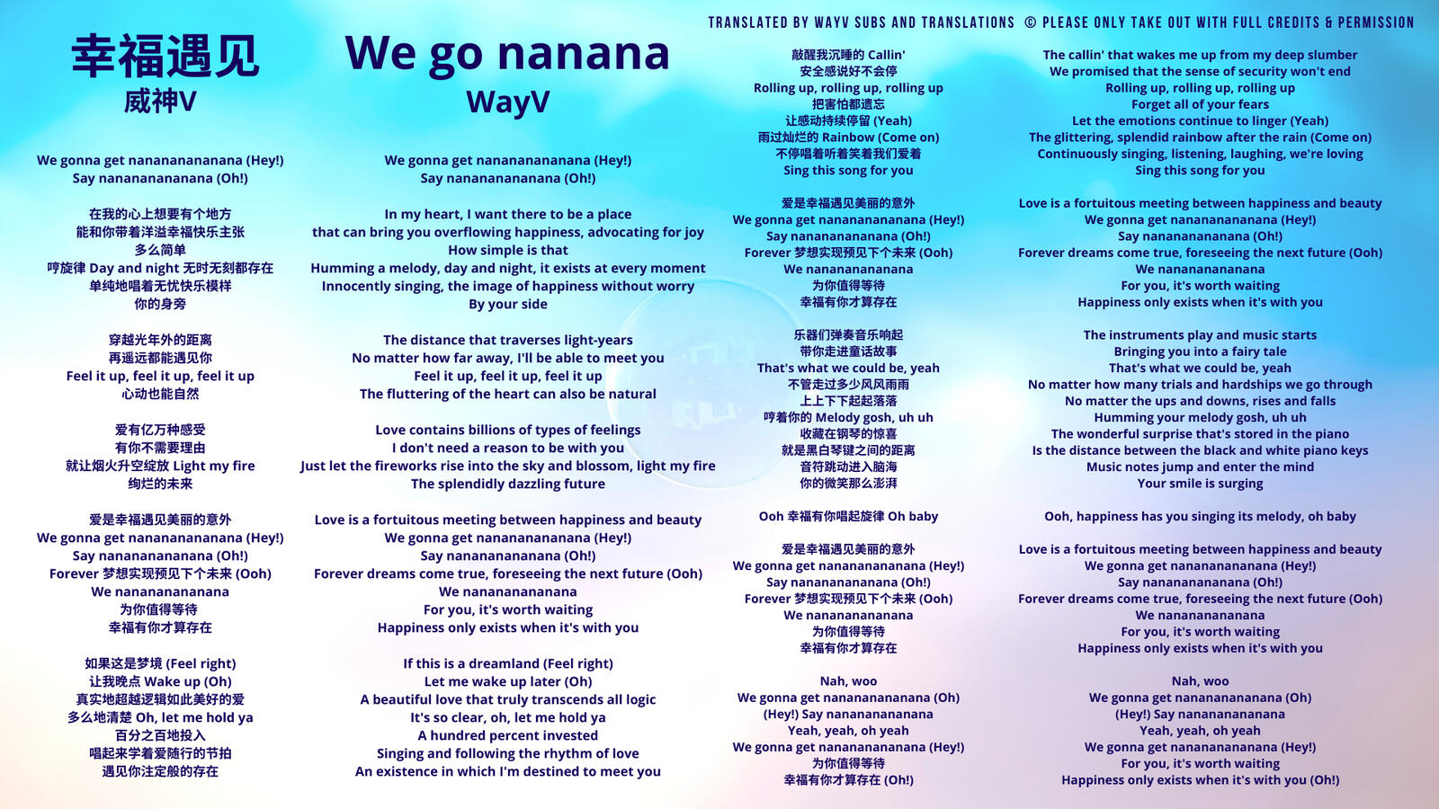 We go nanana